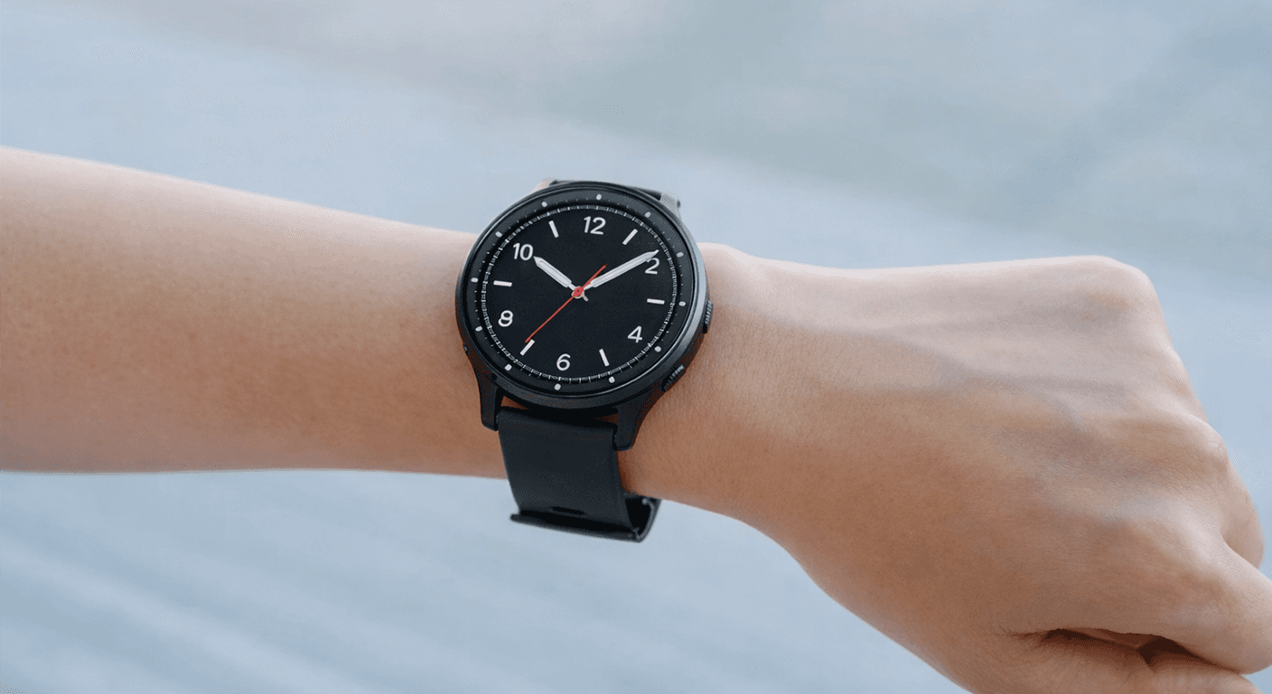 Reloj de pulsera que simboliza el tiempo del trámite